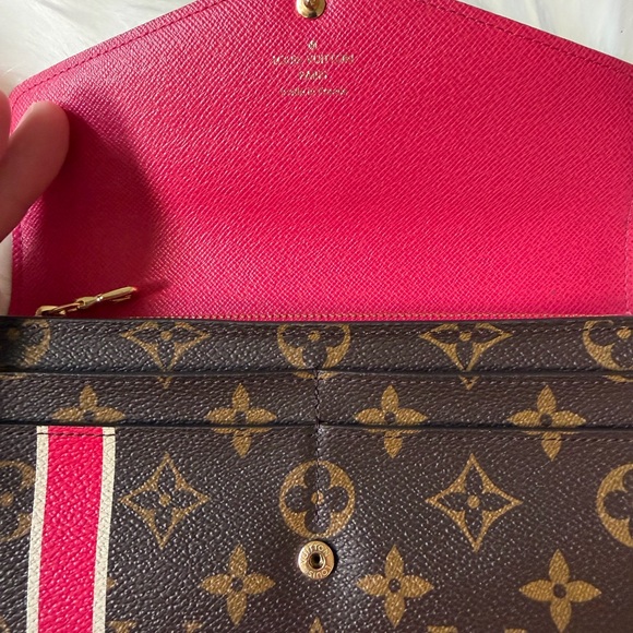 Louis Vuitton Monogram Sarah Wallet with Pink Stripe - Picture 8 of 11